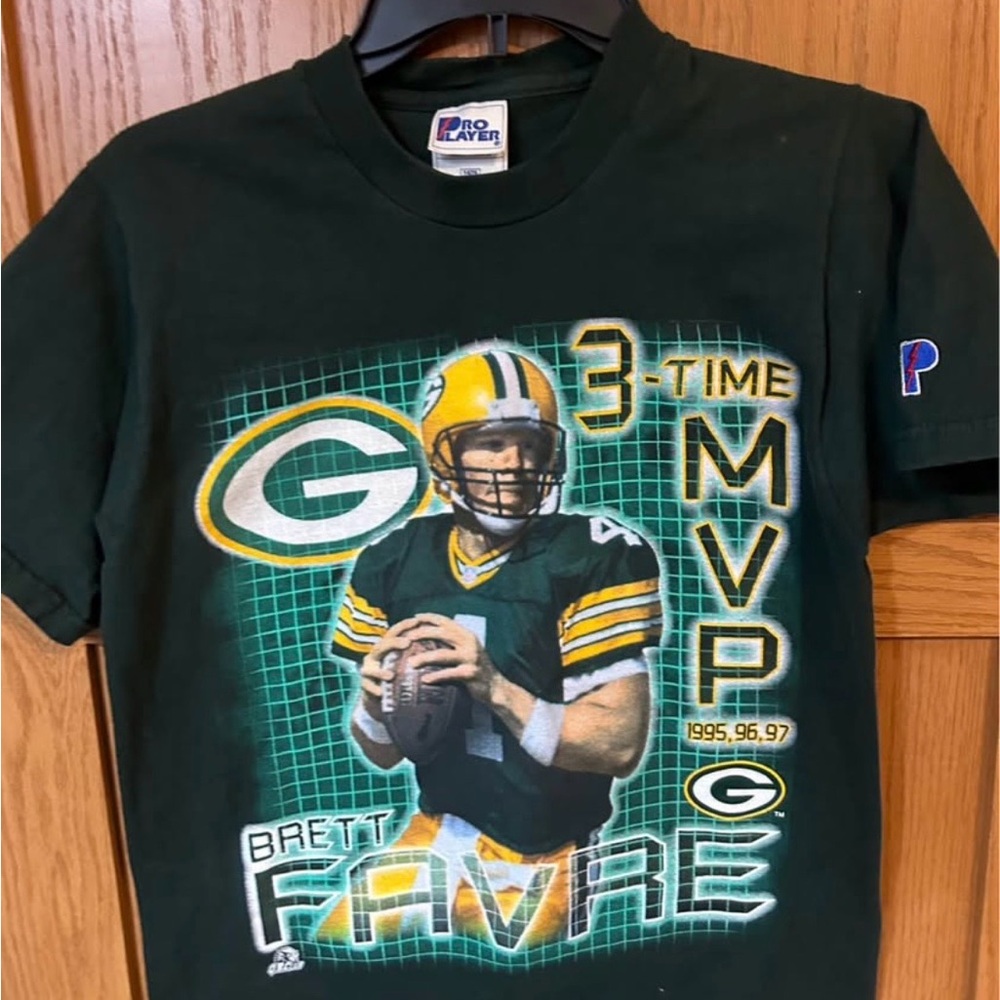 Youth Green Bay Brett Favre Packers T-Shirt Size 14/16